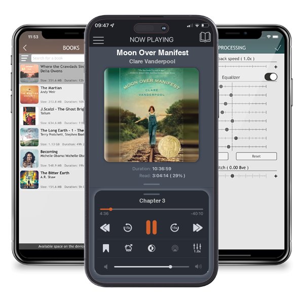 Download fo free audiobook Moon Over Manifest by Clare Vanderpool and listen anywhere on your iOS devices in the ListenBook app.