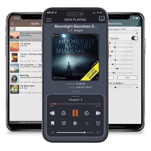 Download fo free audiobook Moonlight Banishes Shadows by J.T. Wright and listen anywhere on your iOS devices in the ListenBook app.