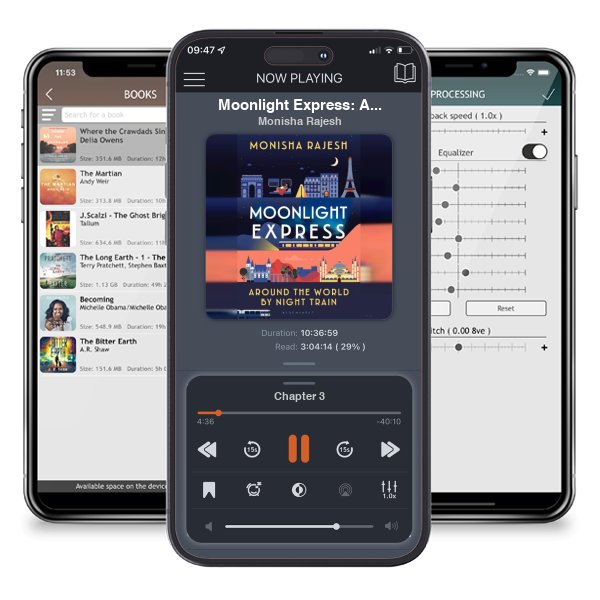 Download fo free audiobook Moonlight Express: Around the World By Night Train by Monisha Rajesh and listen anywhere on your iOS devices in the ListenBook app.