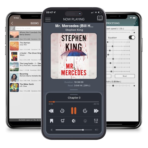 Download fo free audiobook Mr. Mercedes (Bill Hodges Trilogy, #1) by Stephen King and listen anywhere on your iOS devices in the ListenBook app.