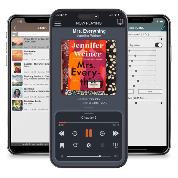 Download fo free audiobook Mrs. Everything by Jennifer Weiner and listen anywhere on your iOS devices in the ListenBook app.