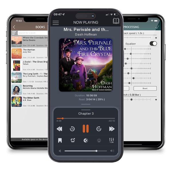 Download fo free audiobook Mrs. Perivale and the Blue Fire Crystal by Dash Hoffman and listen anywhere on your iOS devices in the ListenBook app.