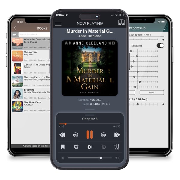 Download fo free audiobook Murder in Material Gain: A Doyle & Acton Mystery by Anne Cleeland and listen anywhere on your iOS devices in the ListenBook app.