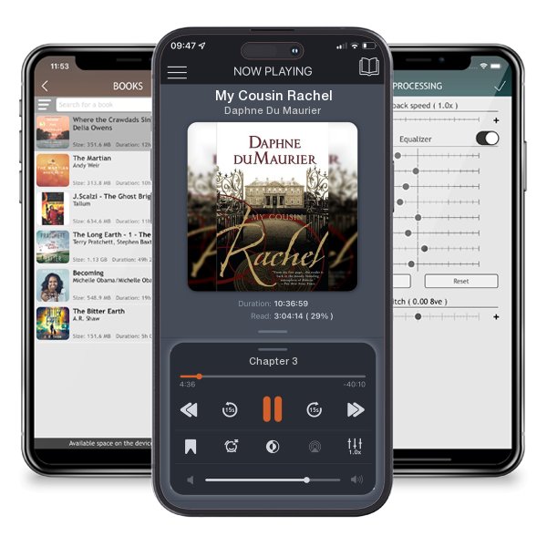 Download fo free audiobook My Cousin Rachel by Daphne Du Maurier and listen anywhere on your iOS devices in the ListenBook app.