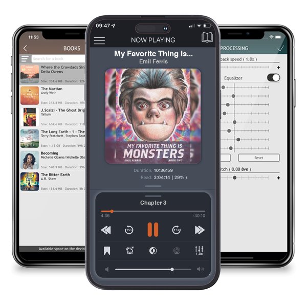 Download fo free audiobook My Favorite Thing Is Monsters Book Two by Emil Ferris and listen anywhere on your iOS devices in the ListenBook app.