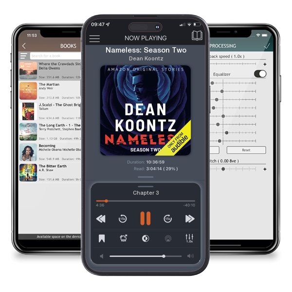 Download fo free audiobook Nameless: Season Two by Dean Koontz and listen anywhere on your iOS devices in the ListenBook app.