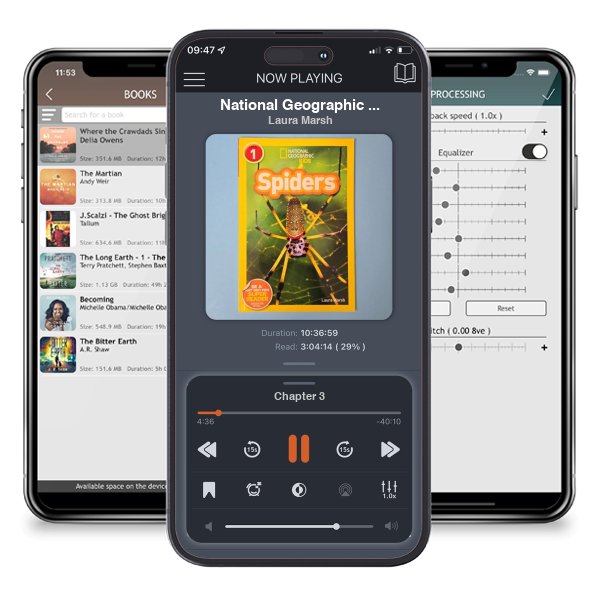 Download fo free audiobook National Geographic Readers: Spiders by Laura Marsh and listen anywhere on your iOS devices in the ListenBook app.