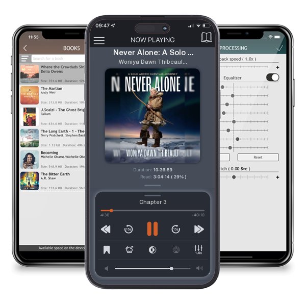 Download fo free audiobook Never Alone: A Solo Arctic Survival Journey by Woniya Dawn Thibeault and Nathan B. Peltier and listen anywhere on your iOS devices in the ListenBook app.