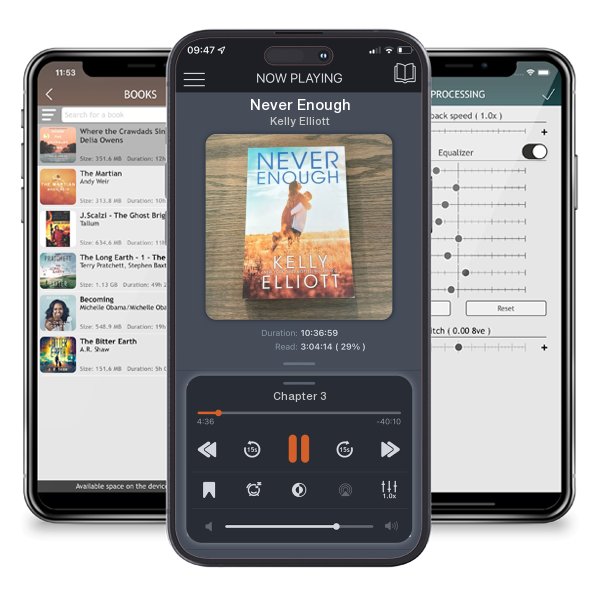 Download fo free audiobook Never Enough by Kelly Elliott and listen anywhere on your iOS devices in the ListenBook app.