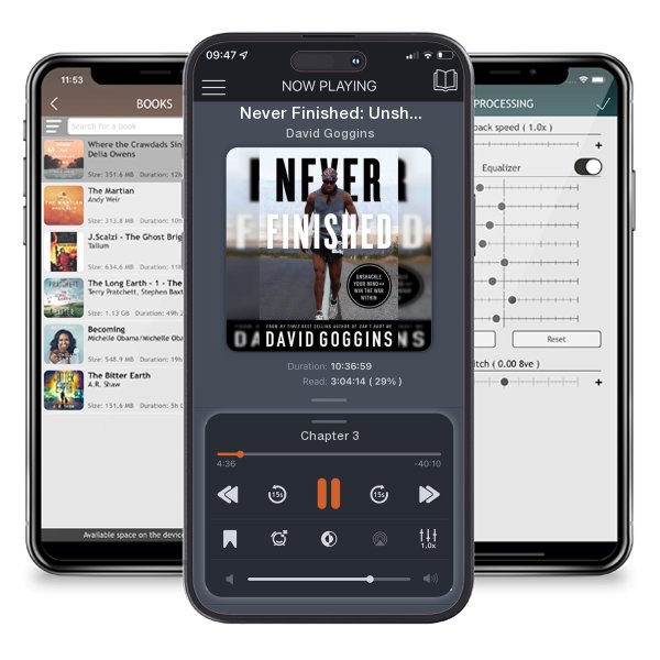 Download fo free audiobook Never Finished: Unshackle Your Mind and Win the War Within by David Goggins and listen anywhere on your iOS devices in the ListenBook app.
