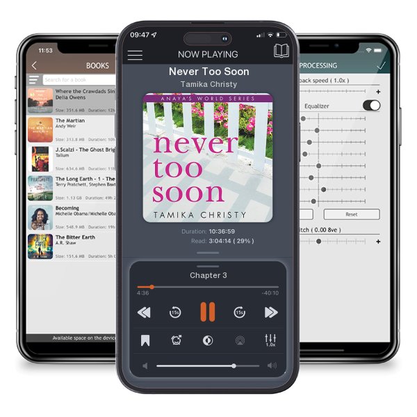Download fo free audiobook Never Too Soon by Tamika Christy and listen anywhere on your iOS devices in the ListenBook app.