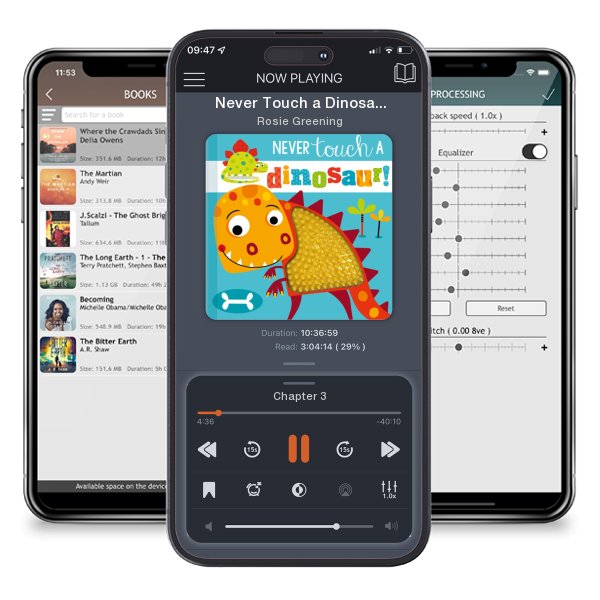 Download fo free audiobook Never Touch a Dinosaur! (Board book) by Rosie Greening and listen anywhere on your iOS devices in the ListenBook app.