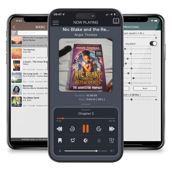 Download fo free audiobook Nic Blake and the Remarkables: the Manifestor Prophecy by Angie Thomas and listen anywhere on your iOS devices in the ListenBook app.