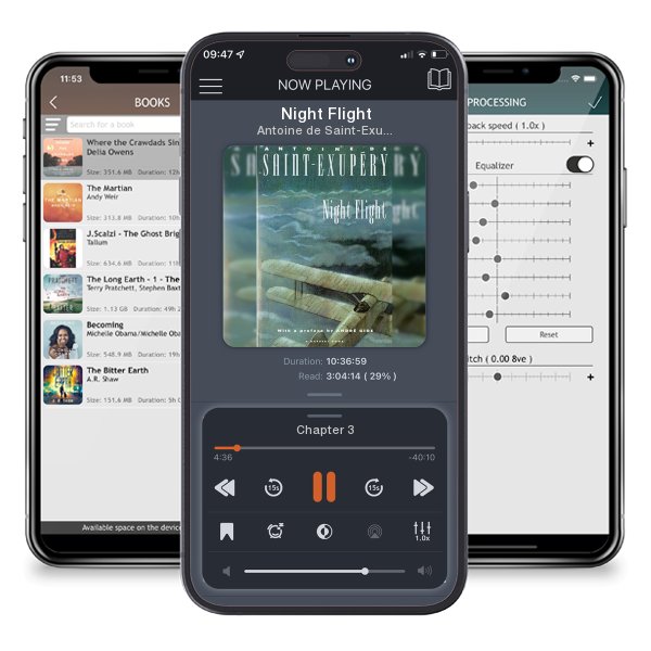 Download fo free audiobook Night Flight by Antoine de Saint-Exupéry and listen anywhere on your iOS devices in the ListenBook app.