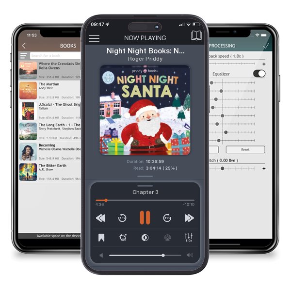 Download fo free audiobook Night Night Books: Night Night Santa (Board book) by Roger Priddy and listen anywhere on your iOS devices in the ListenBook app.
