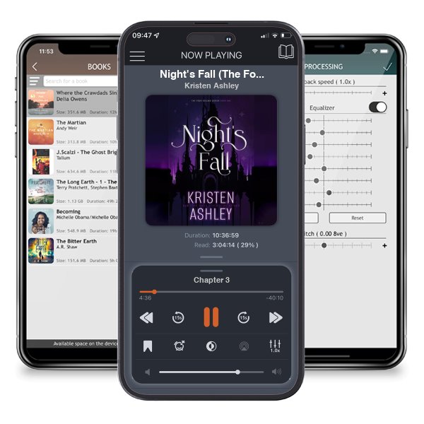 Download fo free audiobook Night\'s Fall (The Four Realms Book 1) by Kristen Ashley and listen anywhere on your iOS devices in the ListenBook app.