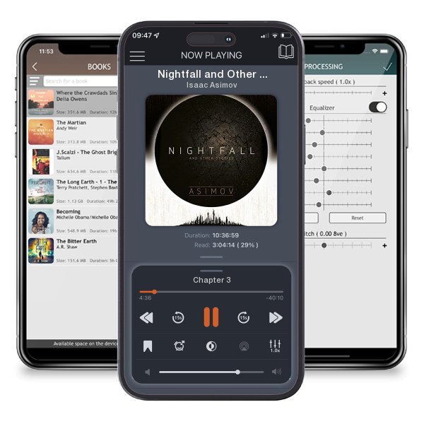 Download fo free audiobook Nightfall and Other Stories by Isaac Asimov and listen anywhere on your iOS devices in the ListenBook app.