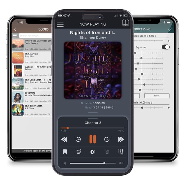 Download fo free audiobook Nights of Iron and Ink by Shannen Durey and listen anywhere on your iOS devices in the ListenBook app.