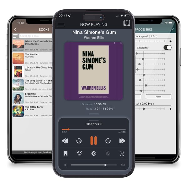 Download fo free audiobook Nina Simone's Gum by Warren Ellis and listen anywhere on your iOS devices in the ListenBook app.