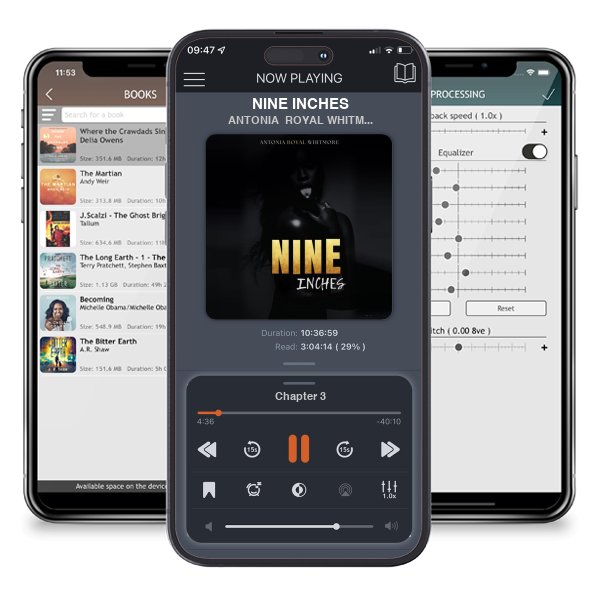 Download fo free audiobook NINE INCHES by ANTONIA ROYAL WHITMORE and listen anywhere on your iOS devices in the ListenBook app.