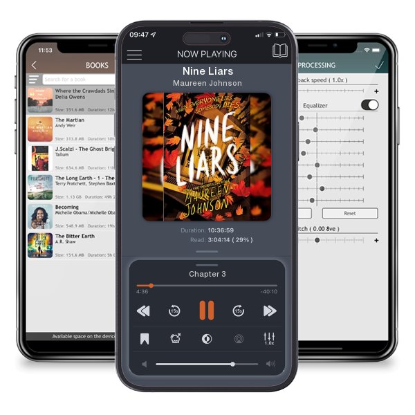 Download fo free audiobook Nine Liars by Maureen Johnson and listen anywhere on your iOS devices in the ListenBook app.