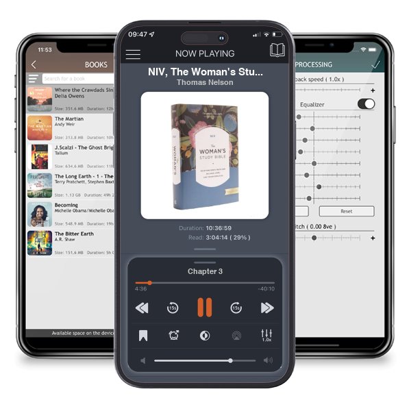 Download fo free audiobook NIV, The Woman\'s Study Bible, Hardcover, Full-Color, Red Letter: Receiving God\'s Truth for Balance, Hope, and Transformation by Thomas Nelson and listen anywhere on your iOS devices in the ListenBook app.