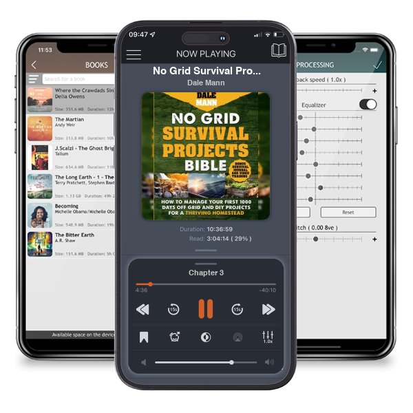 Download fo free audiobook No Grid Survival Projects Bible: How to Manage Your First 1000 Days Off-Grid and DIY Projects for a Thriving Homestead by Dale Mann and listen anywhere on your iOS devices in the ListenBook app.