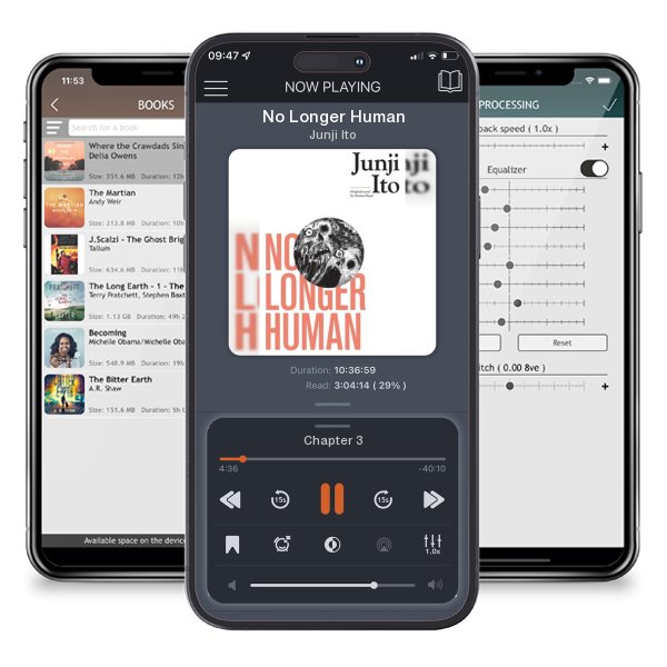 Download fo free audiobook No Longer Human by Junji Ito and listen anywhere on your iOS devices in the ListenBook app.