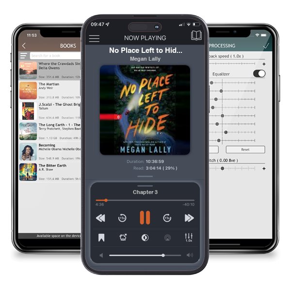 Download fo free audiobook No Place Left to Hide by Megan Lally and listen anywhere on your iOS devices in the ListenBook app.