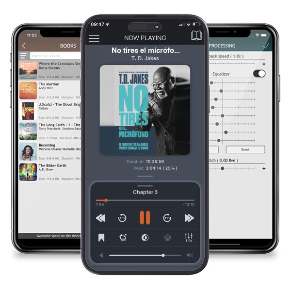 Descargar audiolibro gratis No tires el micrófono: El poder de tus palabras puede cambiar el mundo (Don't Drop the Mic) by T. D. Jakes y escuchar en cualquier lugar en sus dispositivos iOS en la aplicación ListenBook.