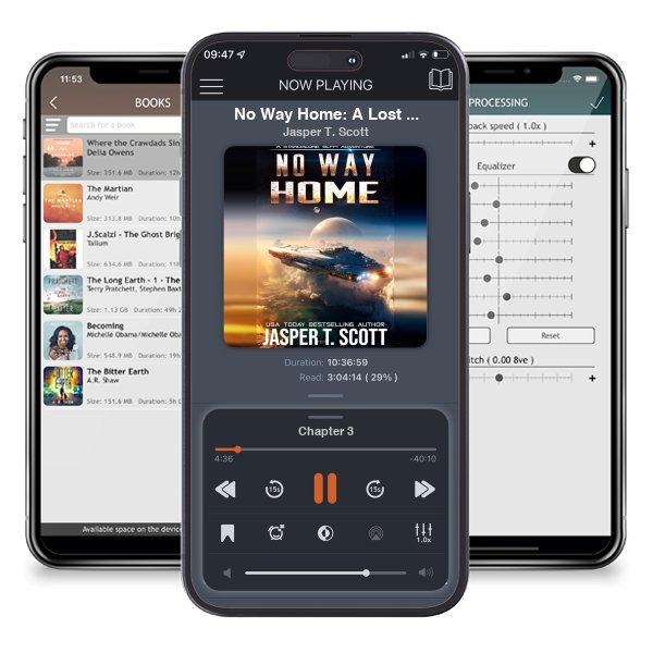 Download fo free audiobook No Way Home: A Lost Starship Sci-Fi Adventure: (A Standalone Novel) by Jasper T. Scott and listen anywhere on your iOS devices in the ListenBook app.