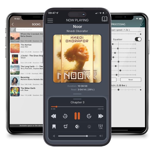 Download fo free audiobook Noor by Nnedi Okorafor and listen anywhere on your iOS devices in the ListenBook app.