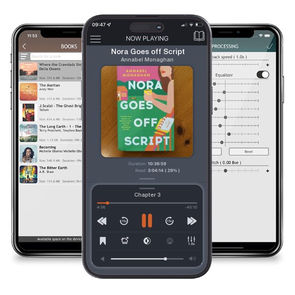 Download fo free audiobook Nora Goes off Script by Annabel Monaghan and listen anywhere on your iOS devices in the ListenBook app.