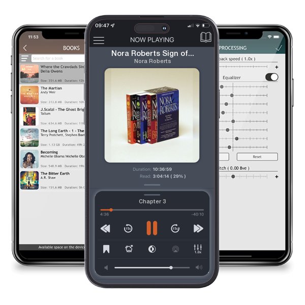 Download fo free audiobook Nora Roberts Sign of Seven Trilogy Box Set by Nora Roberts and listen anywhere on your iOS devices in the ListenBook app.