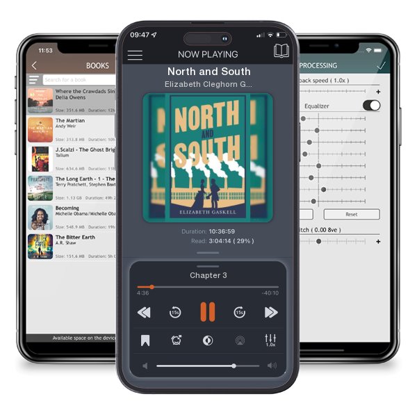 Download fo free audiobook North and South by Elizabeth Cleghorn Gaskell and listen anywhere on your iOS devices in the ListenBook app.