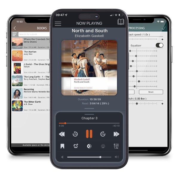 Download fo free audiobook North and South by Elizabeth Gaskell and listen anywhere on your iOS devices in the ListenBook app.