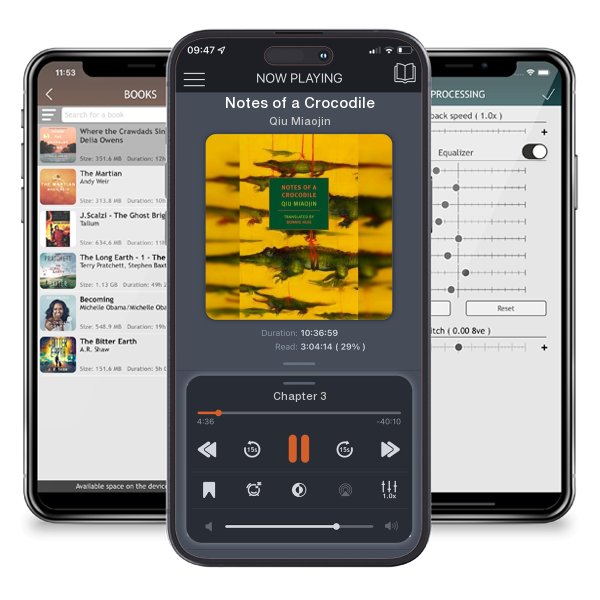 Download fo free audiobook Notes of a Crocodile by Qiu Miaojin and listen anywhere on your iOS devices in the ListenBook app.