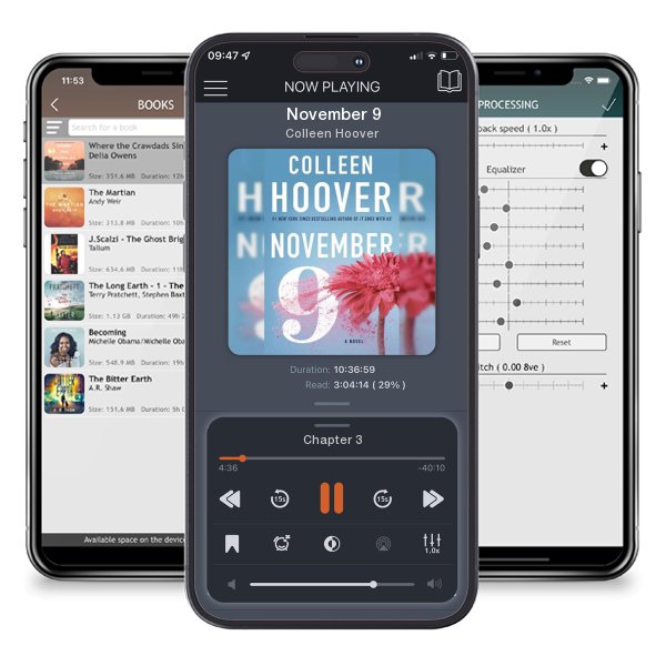Download fo free audiobook November 9 by Colleen Hoover and listen anywhere on your iOS devices in the ListenBook app.