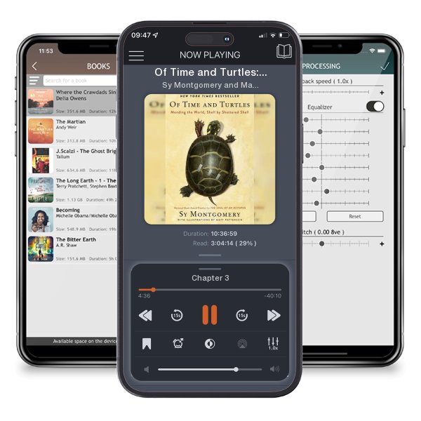 Download fo free audiobook Of Time and Turtles: Mending the World, Shell by Shattered Shell by Sy Montgomery and Matt Patterson and listen anywhere on your iOS devices in the ListenBook app.