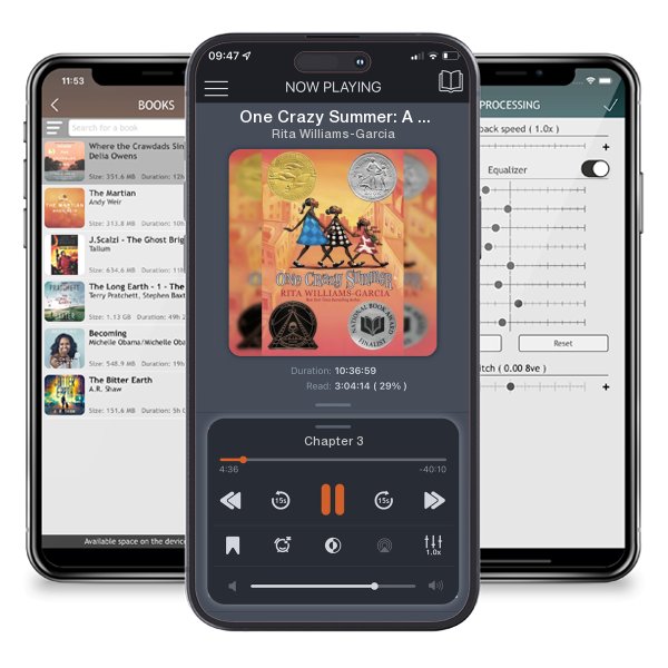 Download fo free audiobook One Crazy Summer: A Newbery Honor Award Winner by Rita Williams-Garcia and listen anywhere on your iOS devices in the ListenBook app.