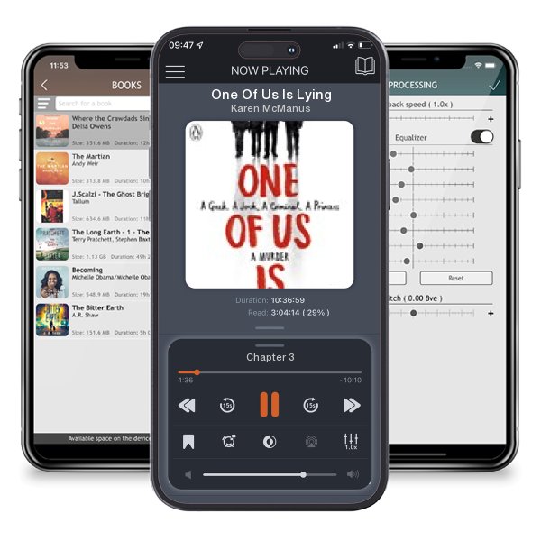 Download fo free audiobook One Of Us Is Lying by Karen McManus and listen anywhere on your iOS devices in the ListenBook app.