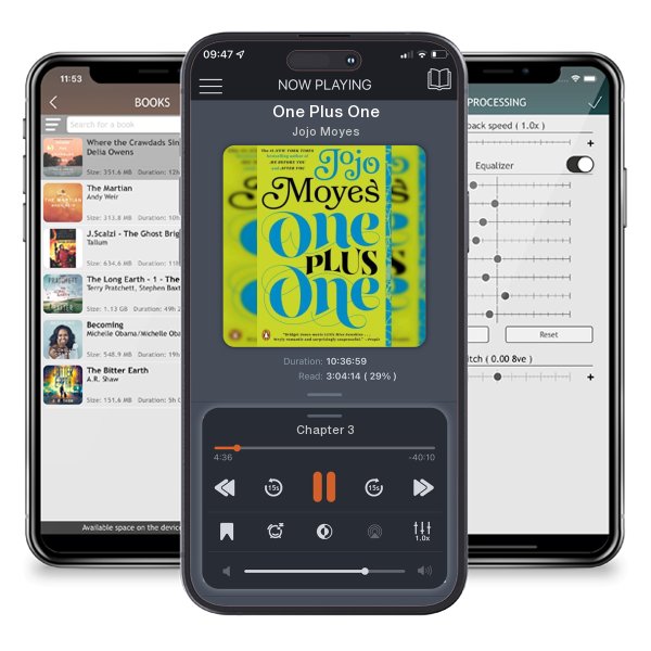 Download fo free audiobook One Plus One by Jojo Moyes and listen anywhere on your iOS devices in the ListenBook app.