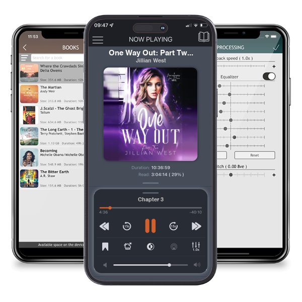 Download fo free audiobook One Way Out: Part Two of the Mercenaries for Hire Duet by Jillian West and listen anywhere on your iOS devices in the ListenBook app.