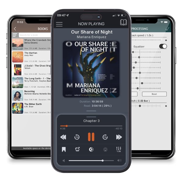Download fo free audiobook Our Share of Night by Mariana Enriquez and listen anywhere on your iOS devices in the ListenBook app.