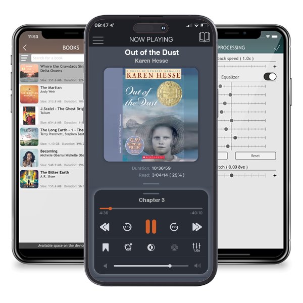 Download fo free audiobook Out of the Dust by Karen Hesse and listen anywhere on your iOS devices in the ListenBook app.