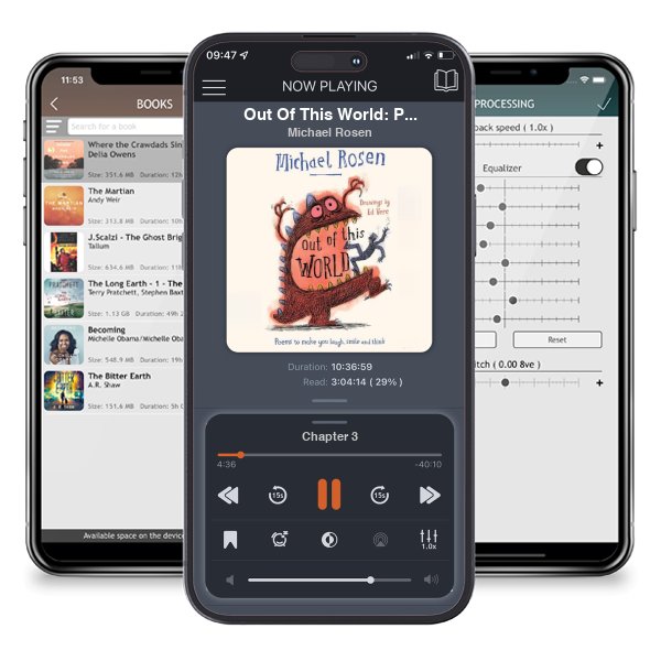Download fo free audiobook Out Of This World: Poems to Make You Laugh, Smile and Think by Michael Rosen and listen anywhere on your iOS devices in the ListenBook app.