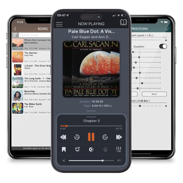 Download fo free audiobook Pale Blue Dot: A Vision of the Human Future in Space by Carl Sagan and Ann Druyan and listen anywhere on your iOS devices in the ListenBook app.