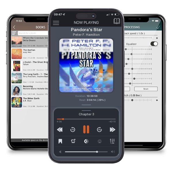 Download fo free audiobook Pandora's Star by Peter F. Hamilton and listen anywhere on your iOS devices in the ListenBook app.