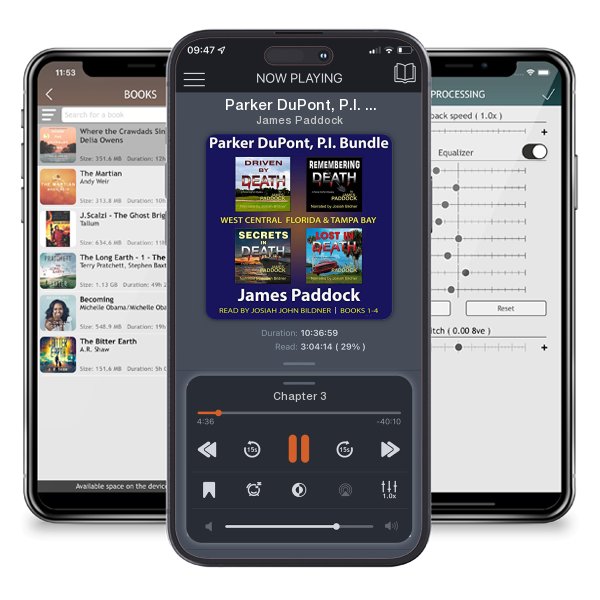 Download fo free audiobook Parker DuPont, P.I. Bundle: Books 1-4 by James Paddock and listen anywhere on your iOS devices in the ListenBook app.