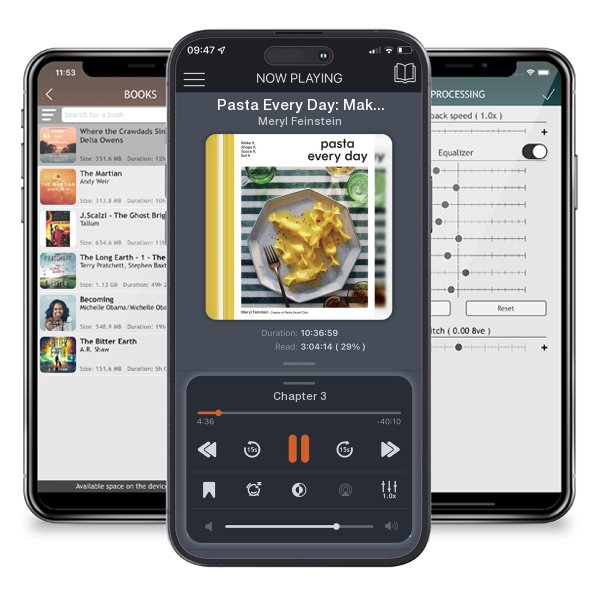 Download fo free audiobook Pasta Every Day: Make It, Shape It, Sauce It, Eat It by Meryl Feinstein and listen anywhere on your iOS devices in the ListenBook app.